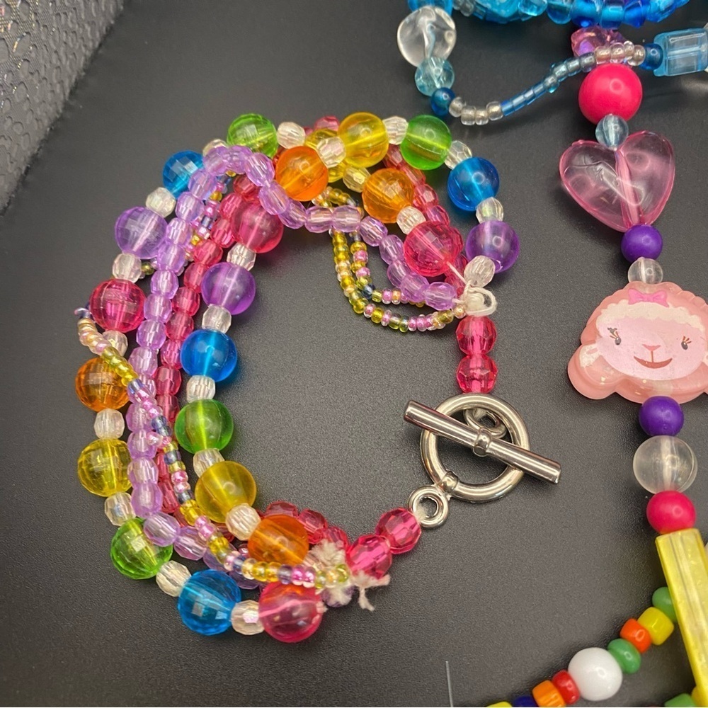 Colorful Little Girl Beaded Jewelry Set - Picture 3 of 10